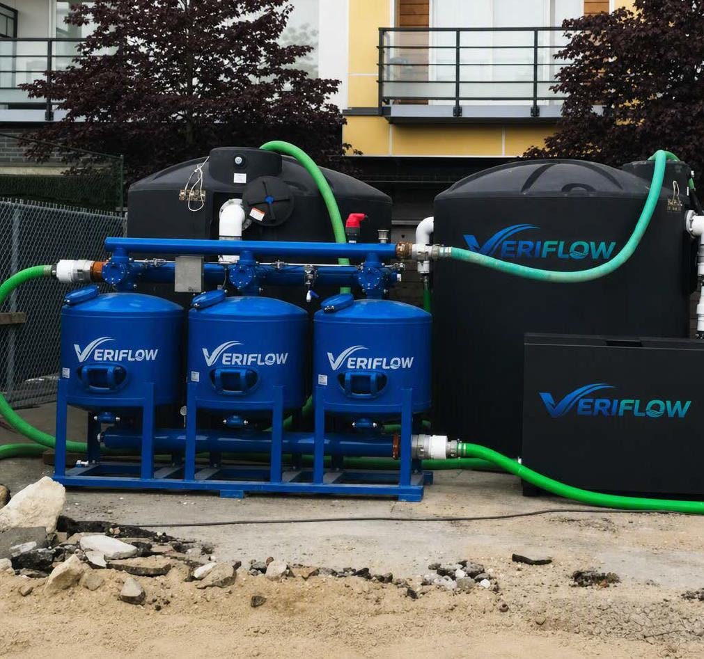 VeriFlow filtration equipment installed at an active site